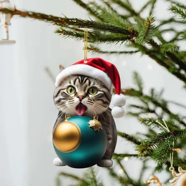 Christmas Creative Kitty Automobile Hanging Ornament