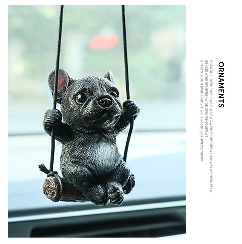 Bulldog Automobile Hanging Ornament Rearview Mirror